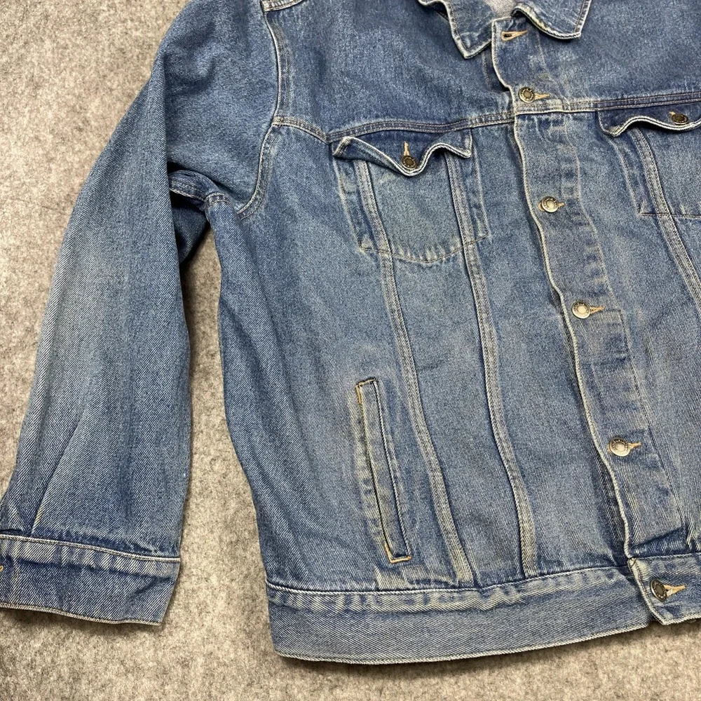 Vintage Wrangler Hero Jacket‎ Mens 4XL Blue Denim Trucker Cowboy Western 90s